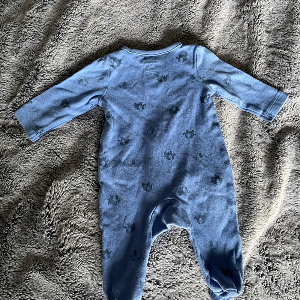 Carter's Blue and Yellow 'Little Brother' Footie - Picture 7 of 7